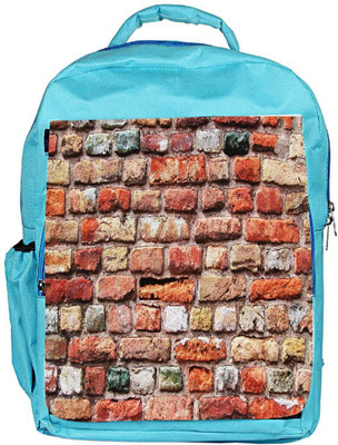 

Snoogg Eco Friendly Canvas Colorful Brick Wall Designer Backpack Rucksack School Travel Unisex Casual Canvas Bag Bookbag Satchel 5 L Backpack(Blue)