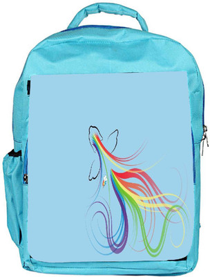 

Snoogg Eco Friendly Canvas Rainbow Dash Designer Backpack Rucksack School Travel Unisex Casual Canvas Bag Bookbag Satchel 5 L Backpack(Blue)