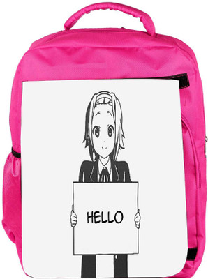 

Snoogg Eco Friendly Canvas Anime Hello Backpack Rucksack School Travel Unisex Casual Canvas Bag Bookbag Satchel 5 L Backpack(Pink)