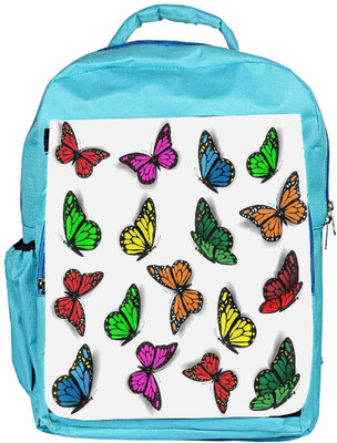 

Snoogg Eco Friendly Canvas Colorful Butterflies Backpack Rucksack School Travel Unisex Casual Canvas Bag Bookbag Satchel 5 L Backpack(Blue)
