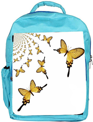 

Snoogg Eco Friendly Canvas Kaleidoscopic Butterflies Backpack Rucksack School Travel Unisex Casual Canvas Bag Bookbag Satchel 5 L Backpack(Blue)