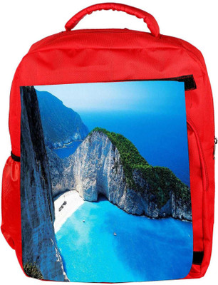 

Snoogg Eco Friendly Canvas White And Green Mountain Designer Backpack Rucksack School Travel Unisex Casual Canvas Bag Bookbag Satchel 5 L Backpack(Red)