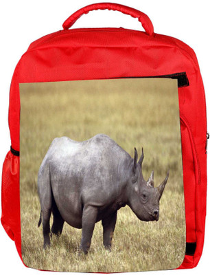 

Snoogg Eco Friendly Canvas Abstarct Rhino Designer Backpack Rucksack School Travel Unisex Casual Canvas Bag Bookbag Satchel 5 L Backpack(Red)