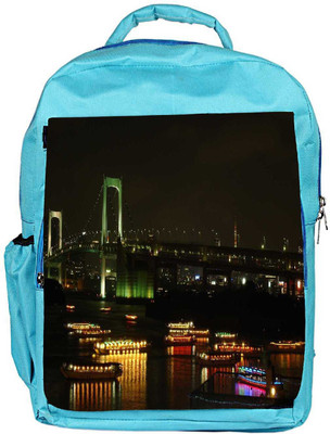 

Snoogg Eco Friendly Canvas City At Night Designer Backpack Rucksack School Travel Unisex Casual Canvas Bag Bookbag Satchel 5 L Backpack(Blue)