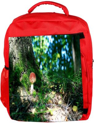 

Snoogg Eco Friendly Canvas Colorful Mushroom Designer Backpack Rucksack School Travel Unisex Casual Canvas Bag Bookbag Satchel 5 L Backpack(Red)
