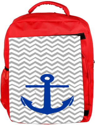 

Snoogg Eco Friendly Canvas Anchor Wave Backpack Rucksack School Travel Unisex Casual Canvas Bag Bookbag Satchel 5 L Backpack(Red)