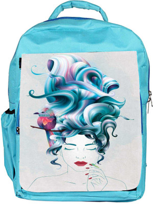 

Snoogg Eco Friendly Canvas Thinking Of Beauty Backpack Rucksack School Travel Unisex Casual Canvas Bag Bookbag Satchel 5 L Backpack(Blue)