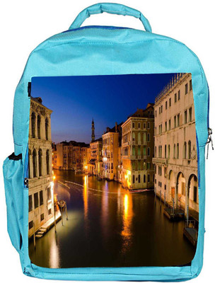 

Snoogg Eco Friendly Canvas Abstract Lake At Night Designer Backpack Rucksack School Travel Unisex Casual Canvas Bag Bookbag Satchel 5 L Backpack(Blue)