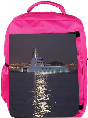 

Snoogg Eco Friendly Canvas White Ship On Sea Designer Backpack Rucksack School Travel Unisex Casual Canvas Bag Bookbag Satchel 5 L Backpack(Pink)