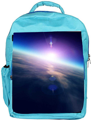 

Snoogg Eco Friendly Canvas Sunrise From Space Backpack Rucksack School Travel Unisex Casual Canvas Bag Bookbag Satchel 5 L Backpack(Blue)