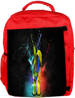 

Snoogg Eco Friendly Canvas Bottle Color Designer Backpack Rucksack School Travel Unisex Casual Canvas Bag Bookbag Satchel 5 L Backpack(Red)
