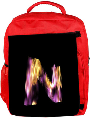 

Snoogg Eco Friendly Canvas Flaming 3D Letter Backpack Rucksack School Travel Unisex Casual Canvas Bag Bookbag Satchel 5 L Backpack(Red)