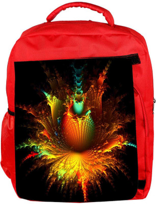 

Snoogg Eco Friendly Canvas Abstract Flowers Designer Backpack Rucksack School Travel Unisex Casual Canvas Bag Bookbag Satchel 5 L Backpack(Red)