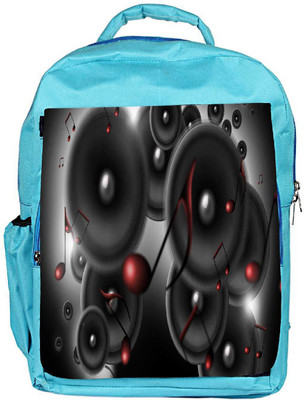 

Snoogg Eco Friendly Canvas Music Speakers Designer Backpack Rucksack School Travel Unisex Casual Canvas Bag Bookbag Satchel 5 L Backpack(Blue)
