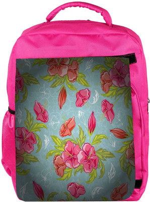 

Snoogg Eco Friendly Canvas Colorful Florals Designer Backpack Rucksack School Travel Unisex Casual Canvas Bag Bookbag Satchel 5 L Backpack(Pink)