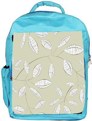 

Snoogg Eco Friendly Canvas Multicolor Leaves Designer Backpack Rucksack School Travel Unisex Casual Canvas Bag Bookbag Satchel 5 L Backpack(Blue)