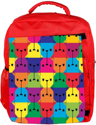 

Snoogg Eco Friendly Canvas Colorful Faces Designer Backpack Rucksack School Travel Unisex Casual Canvas Bag Bookbag Satchel 5 L Backpack(Red)