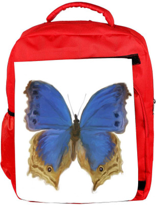

Snoogg Eco Friendly Canvas Digital Painting Of A Butterfly Backpack Rucksack School Travel Unisex Casual Canvas Bag Bookbag Satchel 5 L Backpack(Red)
