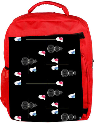 

Snoogg Eco Friendly Canvas Bird Black 2448 Backpack Rucksack School Travel Unisex Casual Canvas Bag Bookbag Satchel 5 L Backpack(Red)