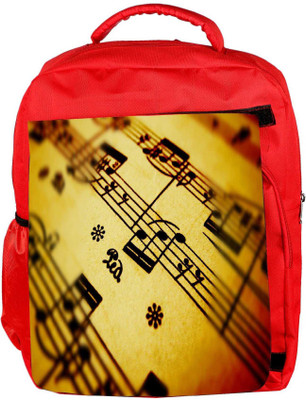 Snoogg Eco Friendly Canvas Huge Speakers Designer Backpack Rucksack School Travel Unisex Casual Canvas Bag Bookbag Satchel 5 L Backpack(Red)