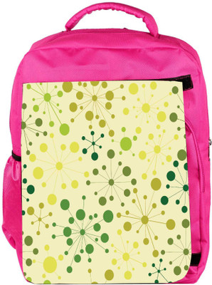 

Snoogg Eco Friendly Canvas White Leaves Designer Backpack Rucksack School Travel Unisex Casual Canvas Bag Bookbag Satchel 5 L Backpack(Pink)