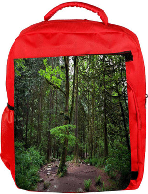 

Snoogg Eco Friendly Canvas Muddy Forest Designer Backpack Rucksack School Travel Unisex Casual Canvas Bag Bookbag Satchel 5 L Backpack(Red)