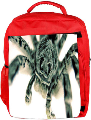 

Snoogg Eco Friendly Canvas Black Spider Designer Backpack Rucksack School Travel Unisex Casual Canvas Bag Bookbag Satchel 5 L Backpack(Red)