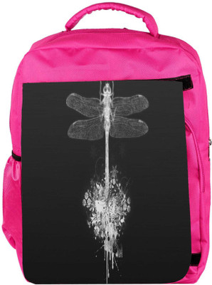 

Snoogg Eco Friendly Canvas Dragonfly Designer Backpack Rucksack School Travel Unisex Casual Canvas Bag Bookbag Satchel 5 L Backpack(Pink)