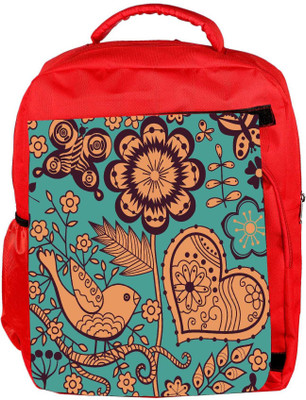 

Snoogg Eco Friendly Canvas Seamless Texture With Flowers Backpack Rucksack School Travel Unisex Casual Canvas Bag Bookbag Satchel 5 L Backpack(Red)