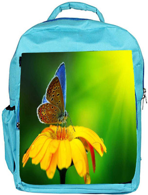 

Snoogg Eco Friendly Canvas Butterfly In Sunflower Designer Backpack Rucksack School Travel Unisex Casual Canvas Bag Bookbag Satchel 5 L Backpack(Blue)