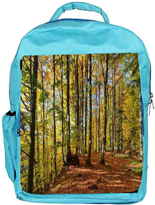 

Snoogg Eco Friendly Canvas Orange Leaves Designer Backpack Rucksack School Travel Unisex Casual Canvas Bag Bookbag Satchel 5 L Backpack(Blue)