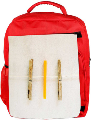 

Snoogg Eco Friendly Canvas Thrice Clips Designer Backpack Rucksack School Travel Unisex Casual Canvas Bag Bookbag Satchel 5 L Backpack(Red)