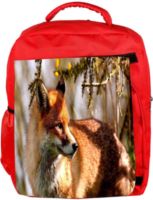 

Snoogg Eco Friendly Canvas Abstract Fox Designer Backpack Rucksack School Travel Unisex Casual Canvas Bag Bookbag Satchel 5 L Backpack(Red)