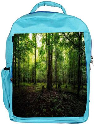 

Snoogg Eco Friendly Canvas Green Forest Designer Backpack Rucksack School Travel Unisex Casual Canvas Bag Bookbag Satchel 5 L Backpack(Blue)