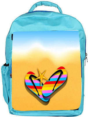 

Snoogg Eco Friendly Canvas Abstract Summer Background Backpack Rucksack School Travel Unisex Casual Canvas Bag Bookbag Satchel 5 L Backpack(Blue)