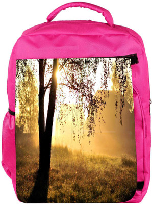 

Snoogg Eco Friendly Canvas Single Tree In Garden Designer Backpack Rucksack School Travel Unisex Casual Canvas Bag Bookbag Satchel 5 L Backpack(Pink)