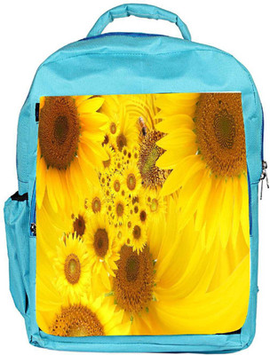

Snoogg Eco Friendly Canvas Yellow Sunflowers Designer Backpack Rucksack School Travel Unisex Casual Canvas Bag Bookbag Satchel 5 L Backpack(Blue)