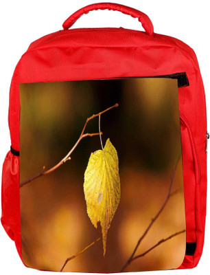 

Snoogg Eco Friendly Canvas Single Leaf In Tree Designer Backpack Rucksack School Travel Unisex Casual Canvas Bag Bookbag Satchel 5 L Backpack(Red)