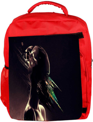 

Snoogg Eco Friendly Canvas Abstract Eyes Designer Backpack Rucksack School Travel Unisex Casual Canvas Bag Bookbag Satchel 5 L Backpack(Red)
