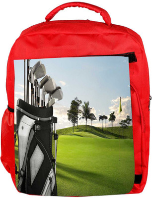 

Snoogg Eco Friendly Canvas Golf Stick Designer Backpack Rucksack School Travel Unisex Casual Canvas Bag Bookbag Satchel 5 L Backpack(Red)