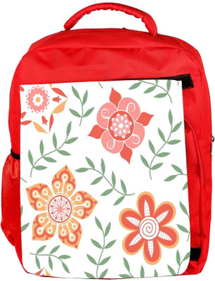 

Snoogg Eco Friendly Canvas Colorful Floral Seamless Pattern In Cartoon Style Seamless Pattern Backpack Rucksack School Travel Unisex Casual Canvas Bag Bookbag Satchel 5 L Backpack(Red)