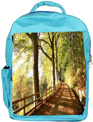 

Snoogg Eco Friendly Canvas Walking Pathway Designer Backpack Rucksack School Travel Unisex Casual Canvas Bag Bookbag Satchel 5 L Backpack(Blue)