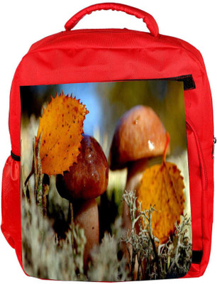 

Snoogg Eco Friendly Canvas Shining Mushroom Designer Backpack Rucksack School Travel Unisex Casual Canvas Bag Bookbag Satchel 5 L Backpack(Red)