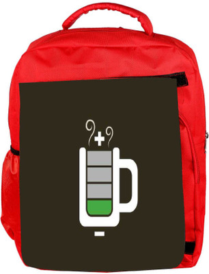 

Snoogg Eco Friendly Canvas Coffee Battery Charge Backpack Rucksack School Travel Unisex Casual Canvas Bag Bookbag Satchel 5 L Backpack(Red)
