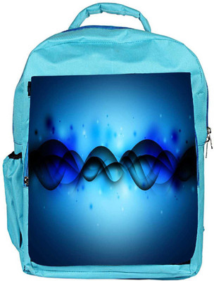 

Snoogg Eco Friendly Canvas Sparkling Waves Designer Backpack Rucksack School Travel Unisex Casual Canvas Bag Bookbag Satchel 5 L Backpack(Blue)
