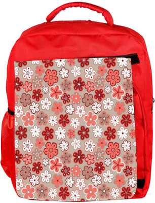 

Snoogg Eco Friendly Canvas Seamless Floral Pattern Flowers Texture Daisy Backpack Rucksack School Travel Unisex Casual Canvas Bag Bookbag Satchel 5 L Backpack(Red)
