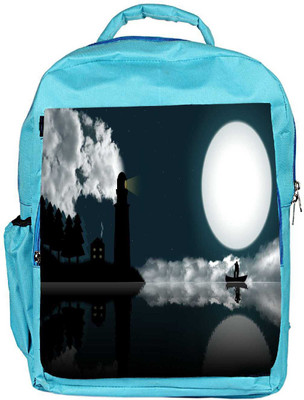 

Snoogg Eco Friendly Canvas Light House Designer Backpack Rucksack School Travel Unisex Casual Canvas Bag Bookbag Satchel 5 L Backpack(Blue)