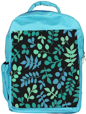 

Snoogg Eco Friendly Canvas Mixed Leaves Designer Backpack Rucksack School Travel Unisex Casual Canvas Bag Bookbag Satchel 5 L Backpack(Blue)