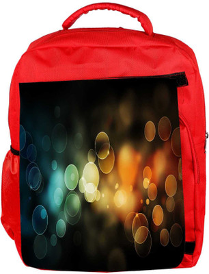 

Snoogg Eco Friendly Canvas Colorful Bubbles Designer Backpack Rucksack School Travel Unisex Casual Canvas Bag Bookbag Satchel 5 L Backpack(Red)