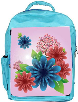

Snoogg Eco Friendly Canvas Spring Flowers Backpack Rucksack School Travel Unisex Casual Canvas Bag Bookbag Satchel 5 L Backpack(Blue)